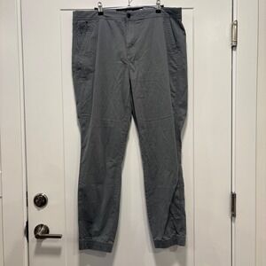 Industry Supply Co Mens Gray Jogger Pants Chino Cotton Spandex Size 34